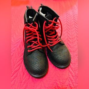 DR. MARTENS Kids Girls Shoes - Black and Red, Size 1